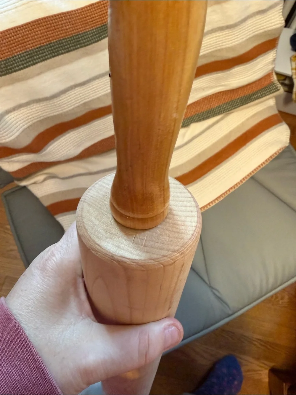 24-inch heavy-duty vintage wood rolling pin